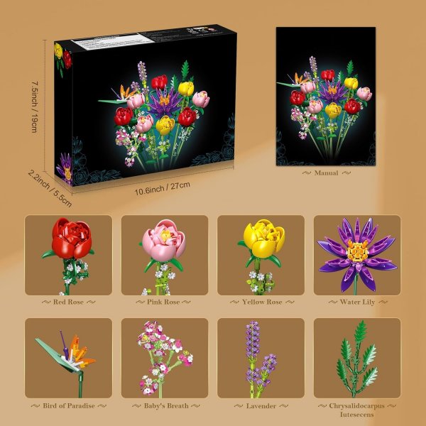 Flowers Bouquet Building Set